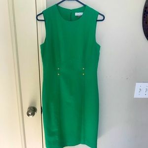 Emerald green Calvin Klein shift dress